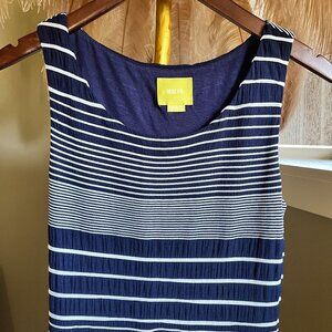 Maeve Blue and White Fitted, Long, XS Dress